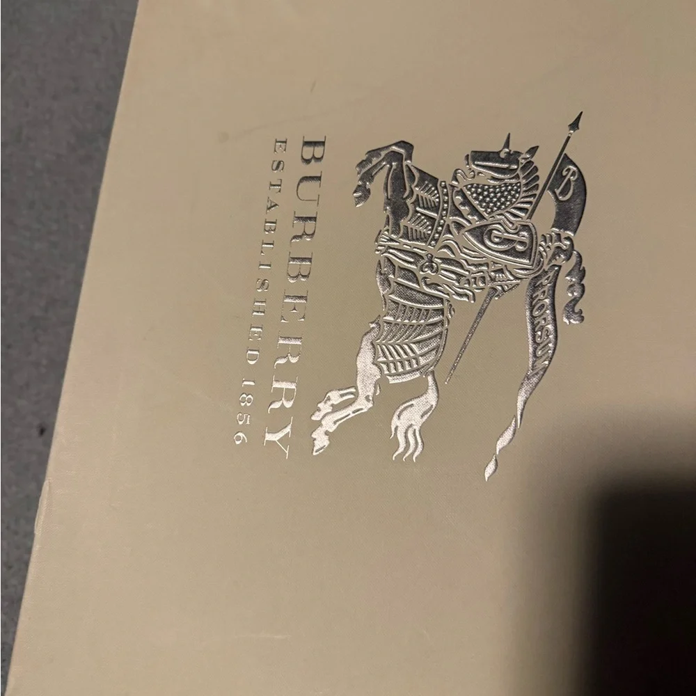 Burberry Tan and Black Very pretty Patterned Women's Rain Boots - Picture 3 of 10